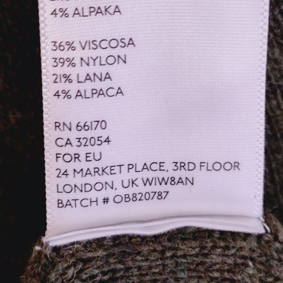 Anthropologie | Green Ribbed Bell Sleeve Mini Sweater Dress Wool & Alpaca Blend - Picture 10 of 12